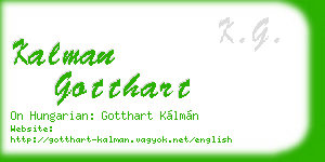 kalman gotthart business card