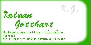 kalman gotthart business card